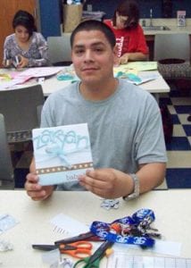 Mark at scrap book event