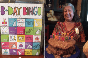 July birthday bingo and birthday celebration