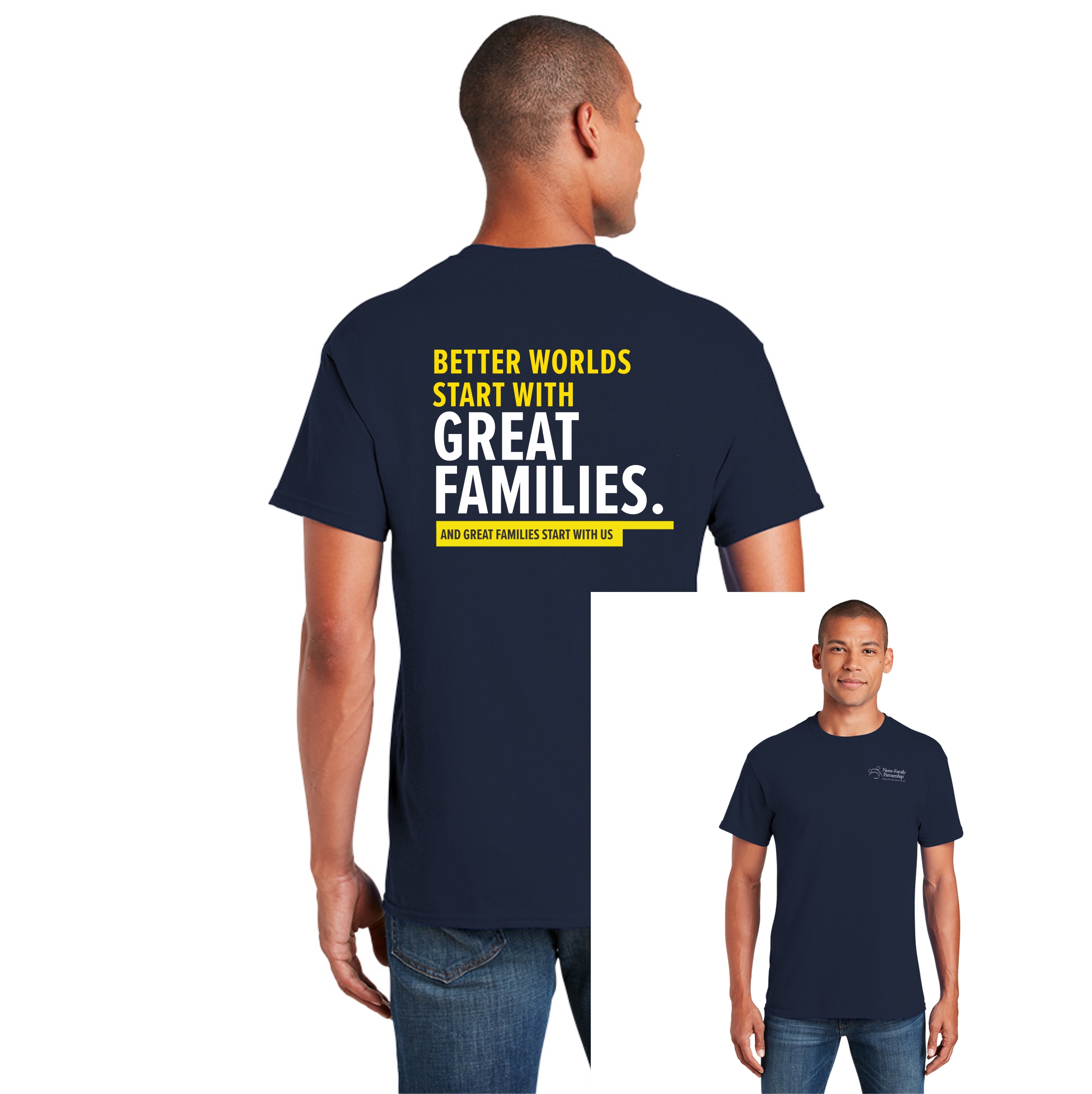 NFP : "Great Families" Short Sleeve T-Shirt, UNISEX Nurse-Family Partnership