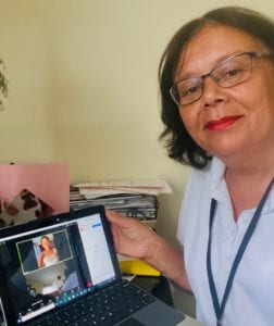 Nurse Sandra client telehealth